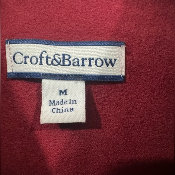 croft & barrow Women’s Blouse Long Sleeve Zip Up Shirt Blouse Burgundy Size M - Picture 3 of 11